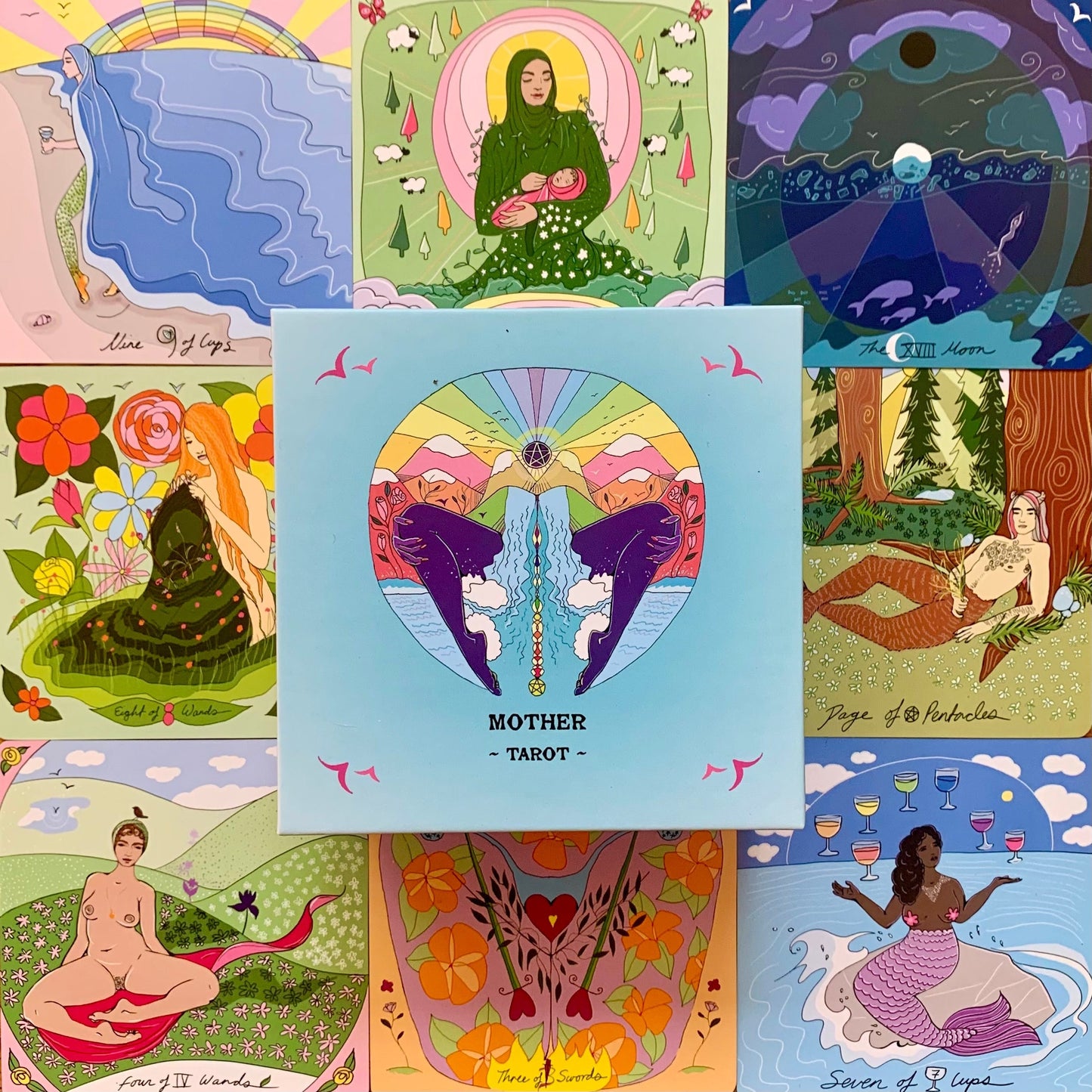 Mother Tarot Deck Inclusivity Rider Waite Tarot Cards Guidebook, Beginner Occult Cards Divination Tool, Earth Sex LGBTQ Erotic Oracle Deck