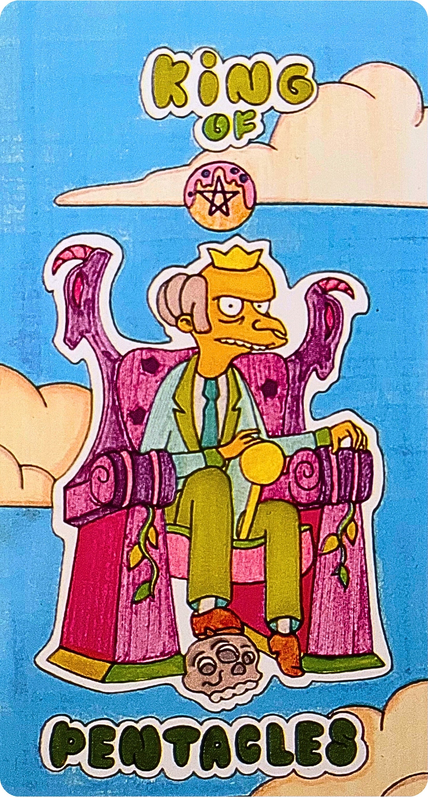 Simpsons Tarot Deck, Rider Waite Tarot Card With Guidebook For Beginner, Indie Divination Tool Vintage Occult Card, Retro 90s Fan TV Lover