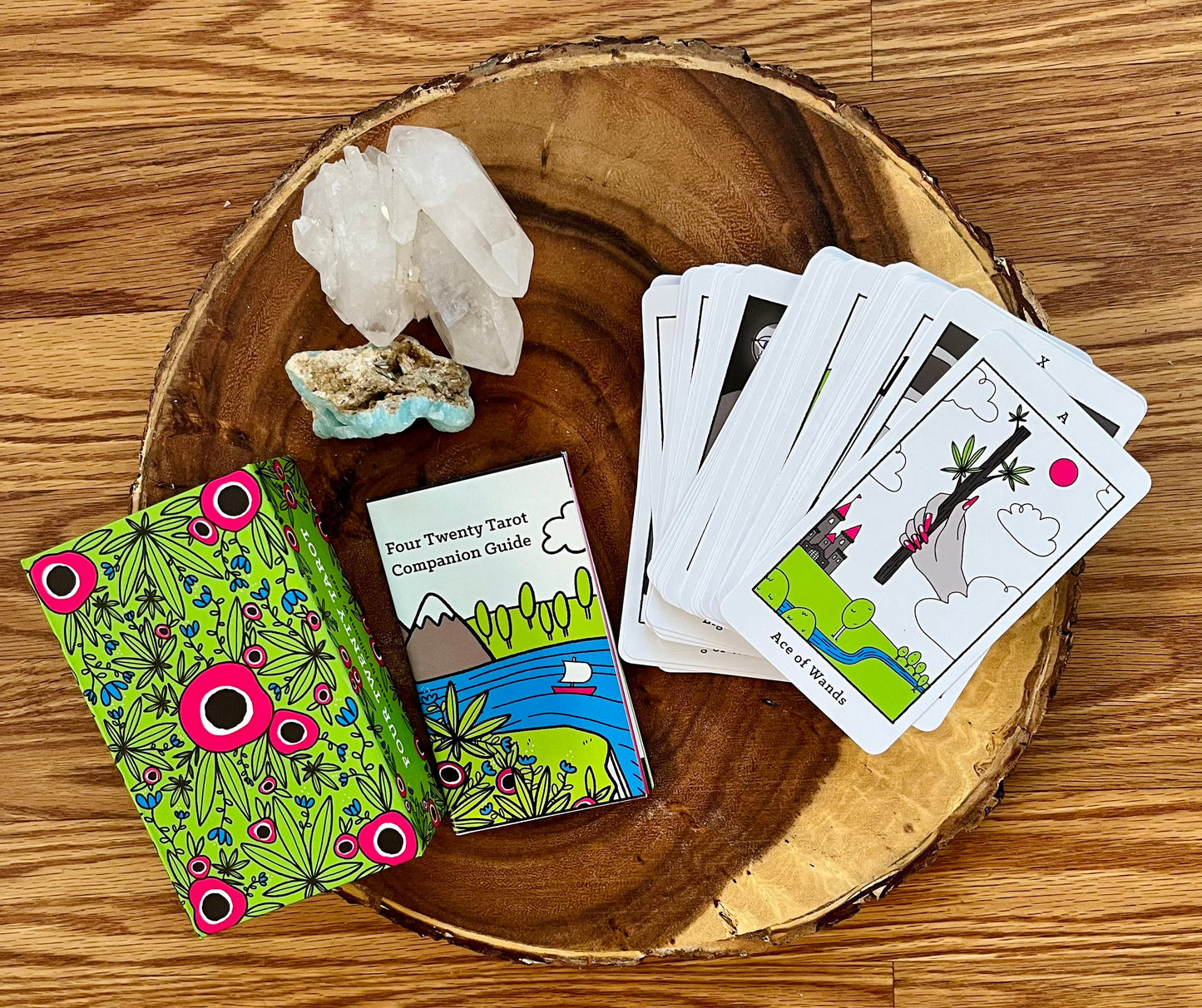 Four Twenty Tarot Card Deck, Oracle Divination Tool, Stoner Marijuana Weed Lover Occult Cards Beginner Rider Waite Tarot Guidebook.